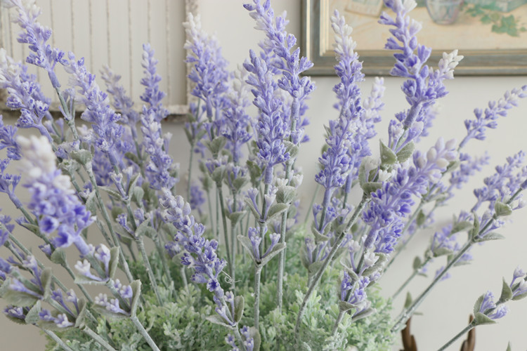 Cành hoa lavender 3 nhánh- Hoa giả