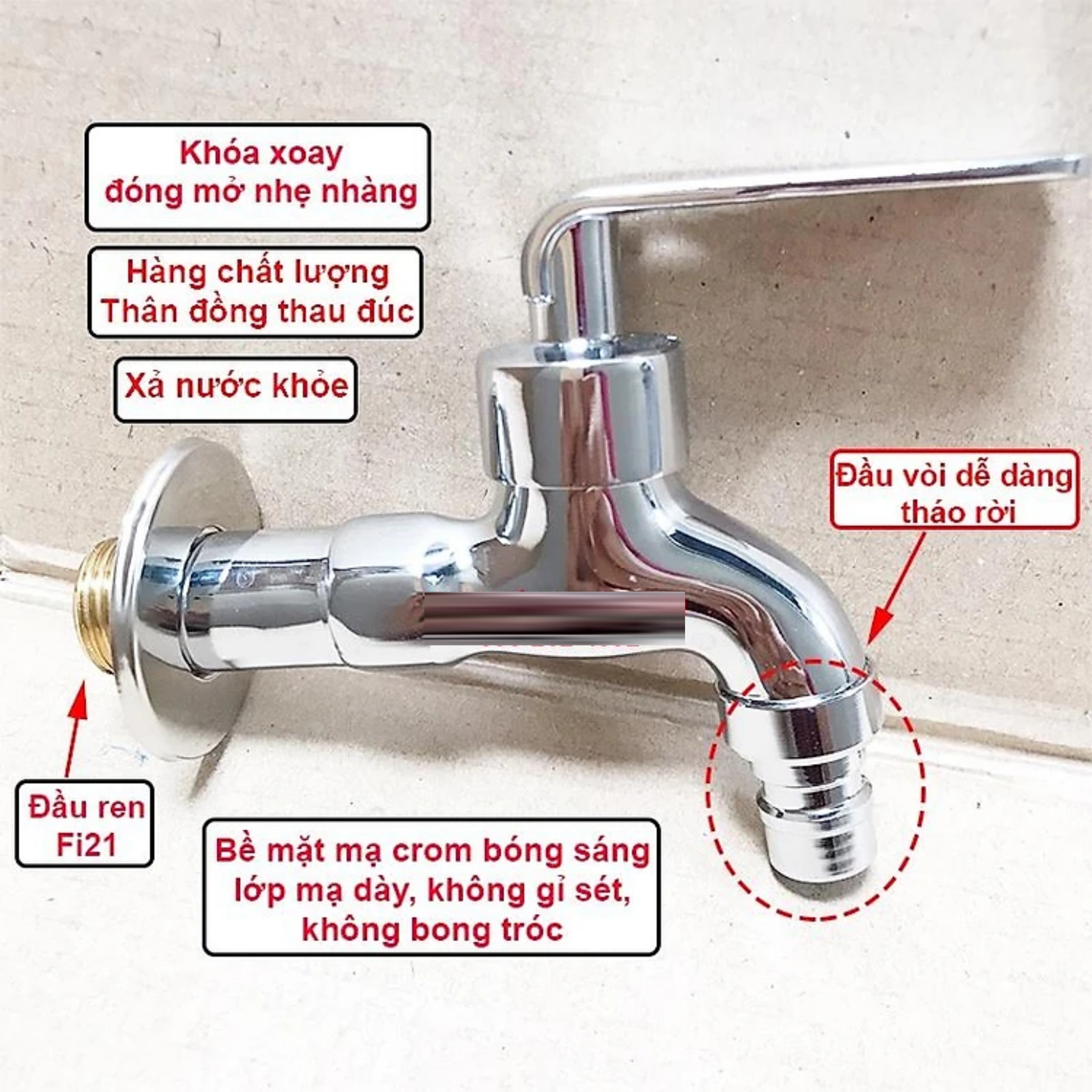 [Q. Tân Bình] Vòi nước đồng thau siêu bền đẹp