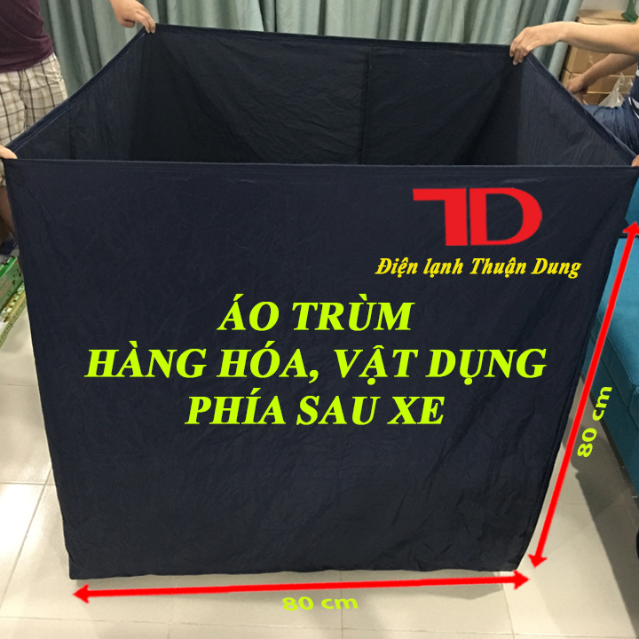 Túi trùm hàng hóa sau xe máy 80x80cm, Túi trùm chuyên dụng cho hàng hóa - Điện Lạnh Thuận Dung