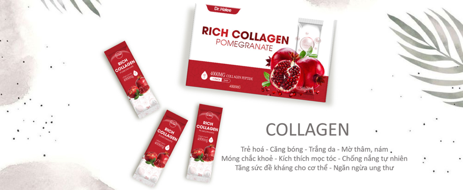 COMBO 5 HỘP COLLAGEN LỰU ĐỎ DR HALEE (1 HỘP 14 GÓI)