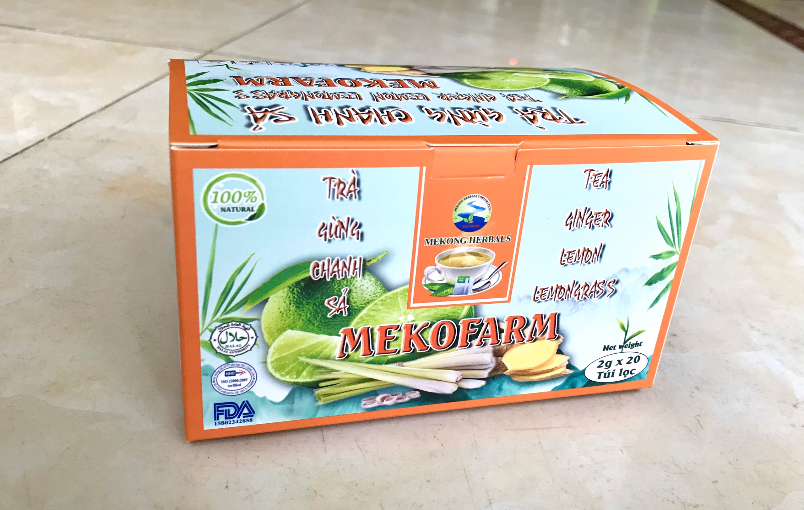 [HCM]TRÀ GỪNG CHANH SẢ (1 hộp 20 túi lọc)