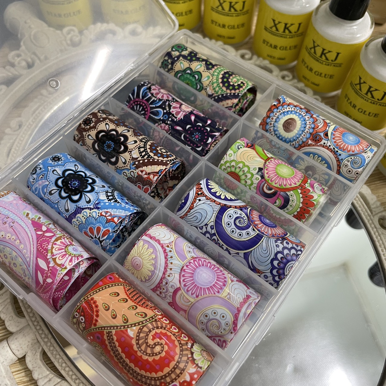 Foil dán nail hoạ tiết thổ cẩm