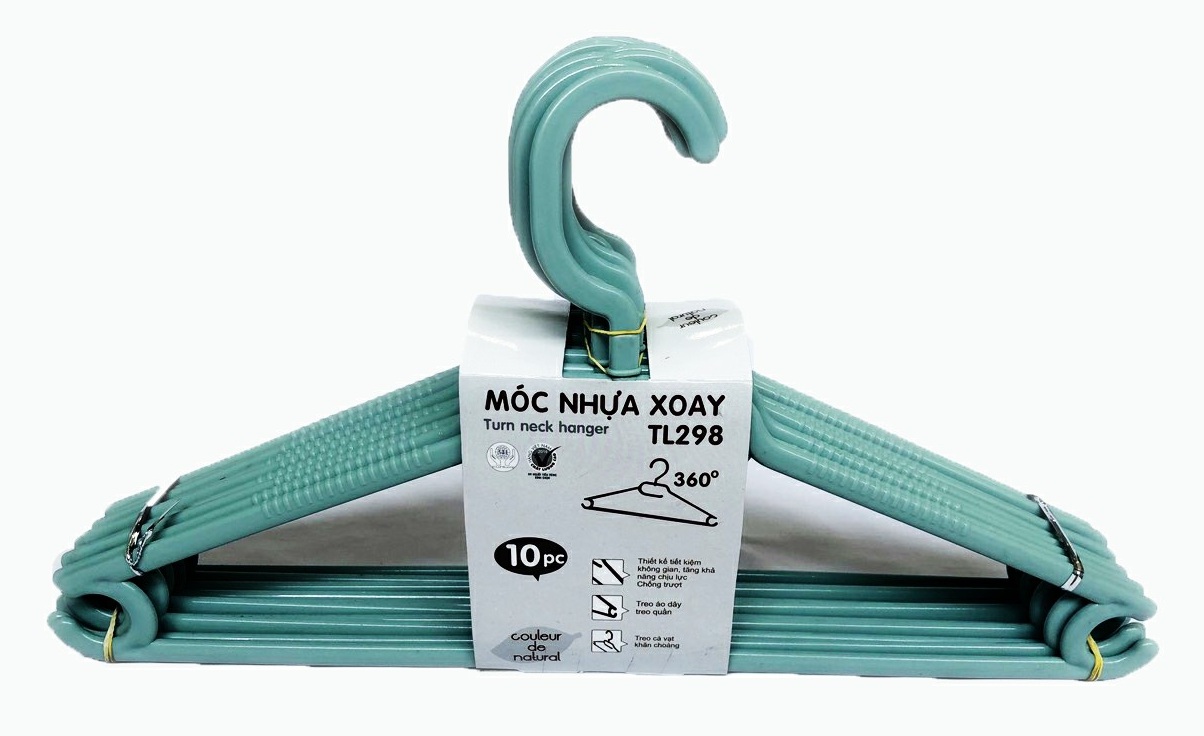 Móc áo nhựa xoay 298 - 10c