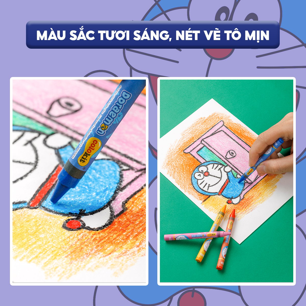 Sáp 10 Màu Colokit Doraemon CR-C04/DO