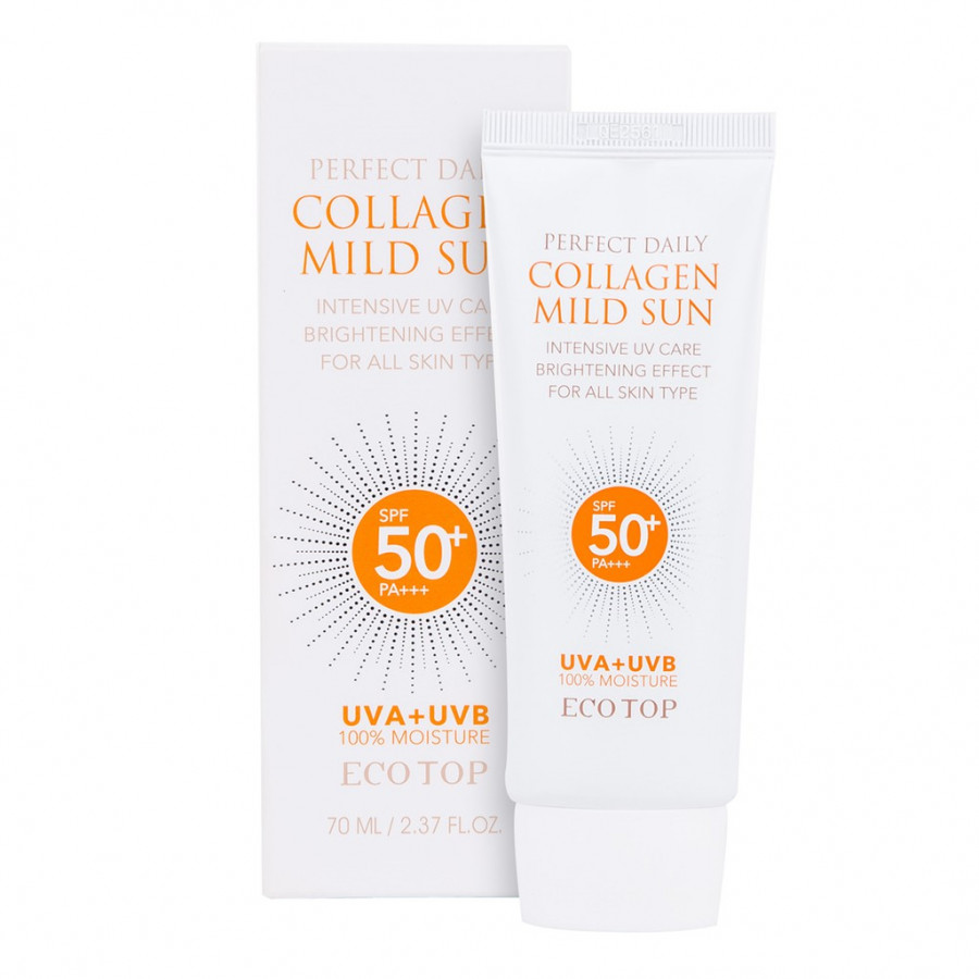 Kem chống nắng ecotop perfect daily collagen mild sun spf50+ pa++