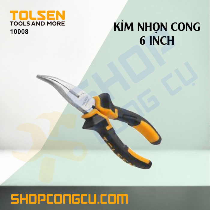 [HCM]Kìm nhọn cong 6 inch Tolsen 10008