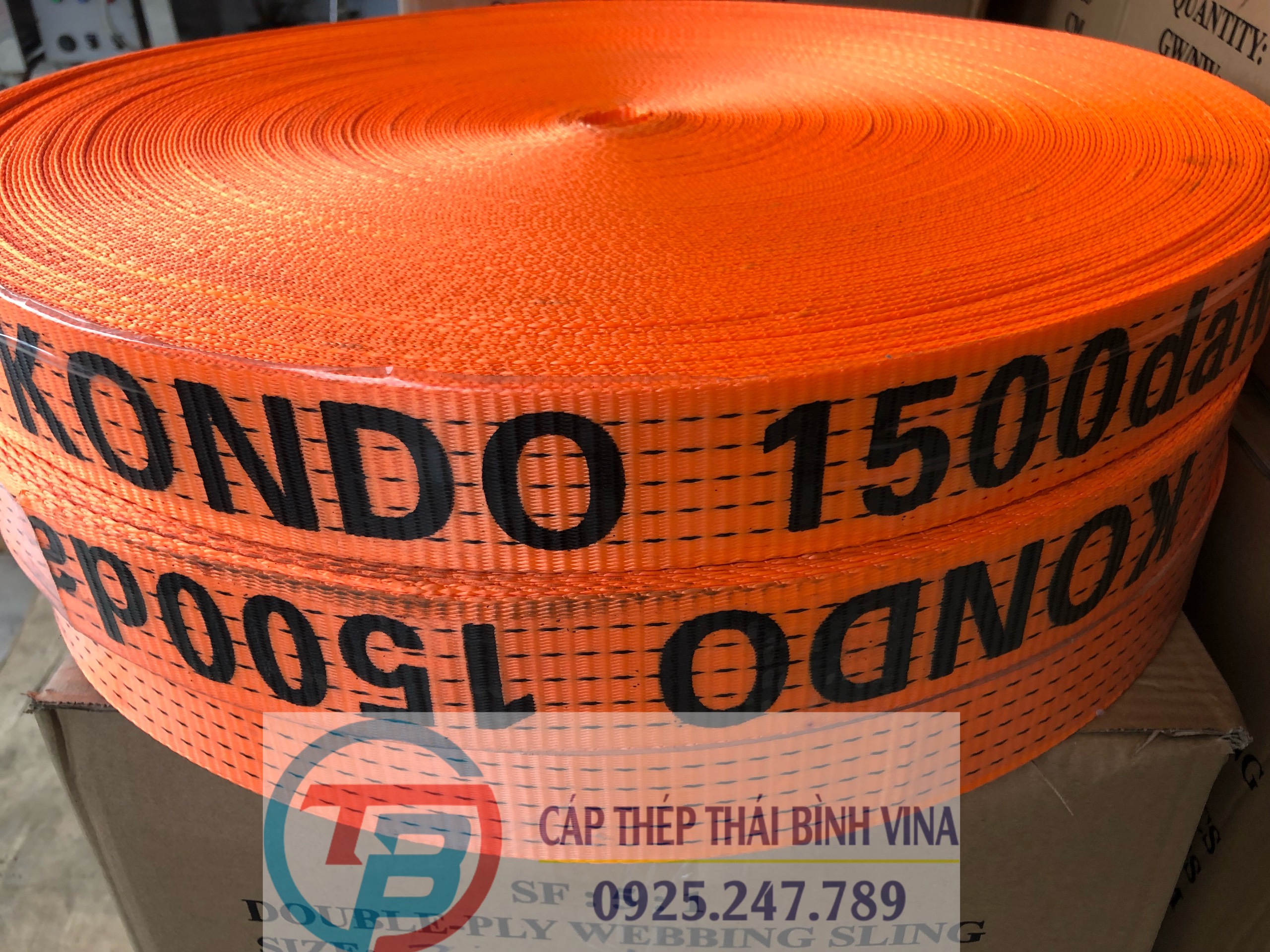 Dây cứu hộ bản 50mm trọng tải 3 tấn, cuộn dài từ 1 mét - 1000 mét cáp thép thái bình vina