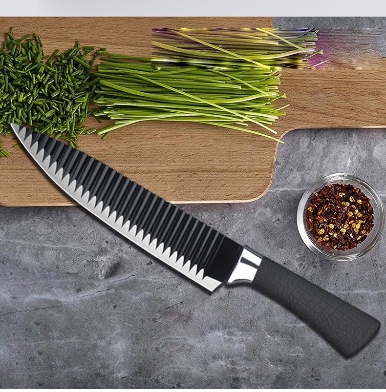Kitchen knives sharp nose Japan type K02 steel blade super sharp and lamination coated rubber high cấp-gia use kitchen