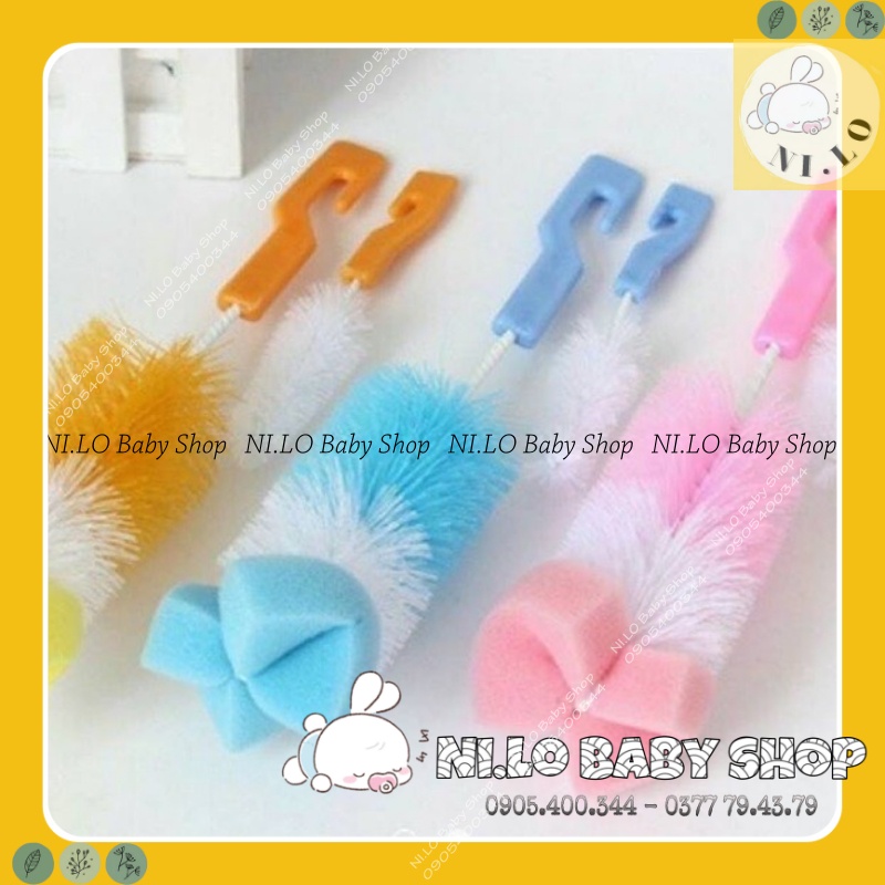 Bộ Cọ Rửa Bình Sữa Núm Ti, 2 Món Siêu Tiện Lợi