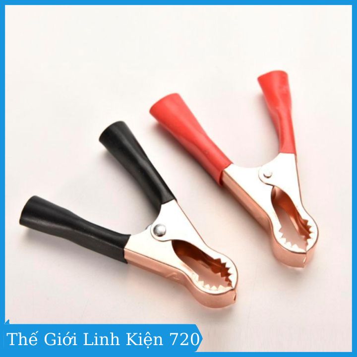 Kẹp bình ắc quy to 8cm ( 1 Đỏ - 1 Đen )