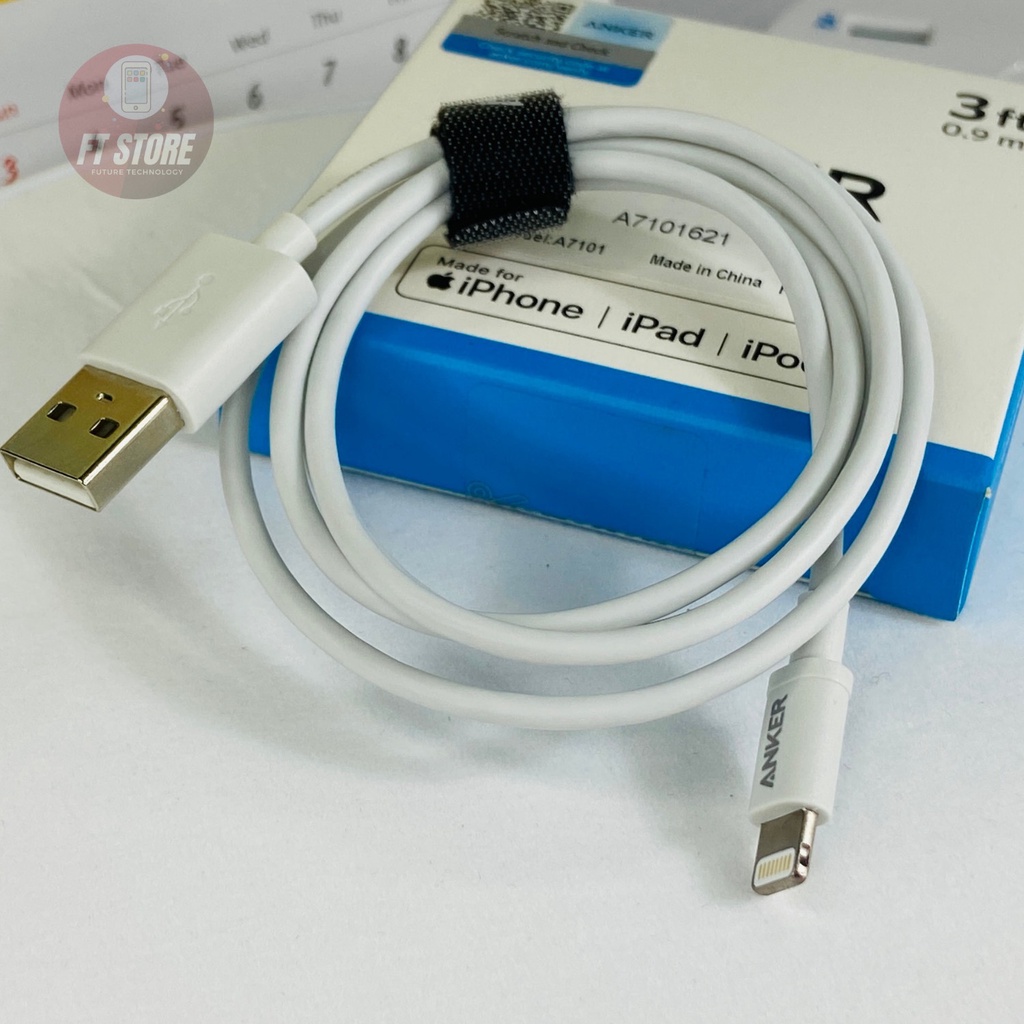 [GIAO HỎA TỐC] Cáp sạc Anker 0.9m chuẩn MFI cho iphone/ipad A7101