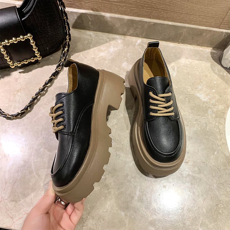 Giày Da Nữ Oxford đế cao 5cm, giày nữ cao cấp đế độn
