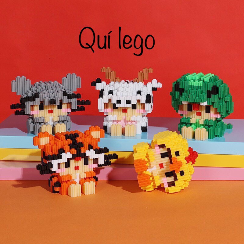 Bộ lắp ghép Lego 12 con giáp