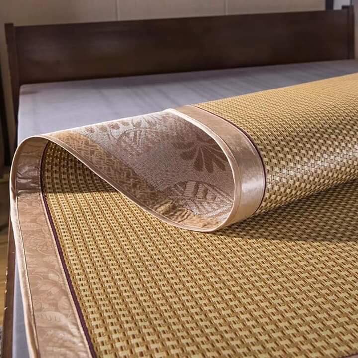 Chiếu Muji cao cấp Loại 1- sử dụng 2 mặt mây và lụa.Chiếu điều hòa Muji.Chiếu mây cao cấp MUJI giá rẻ(KT 1.6 x 2m) tặng kèm 2 vỏ gối