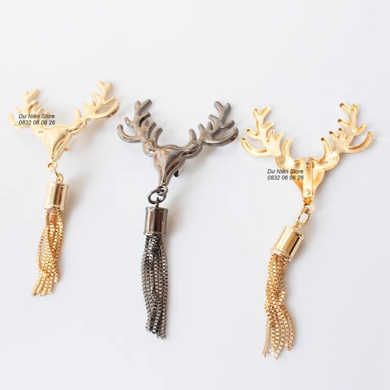 Mác gài nai trang trí túi xách, đồ handmade,...