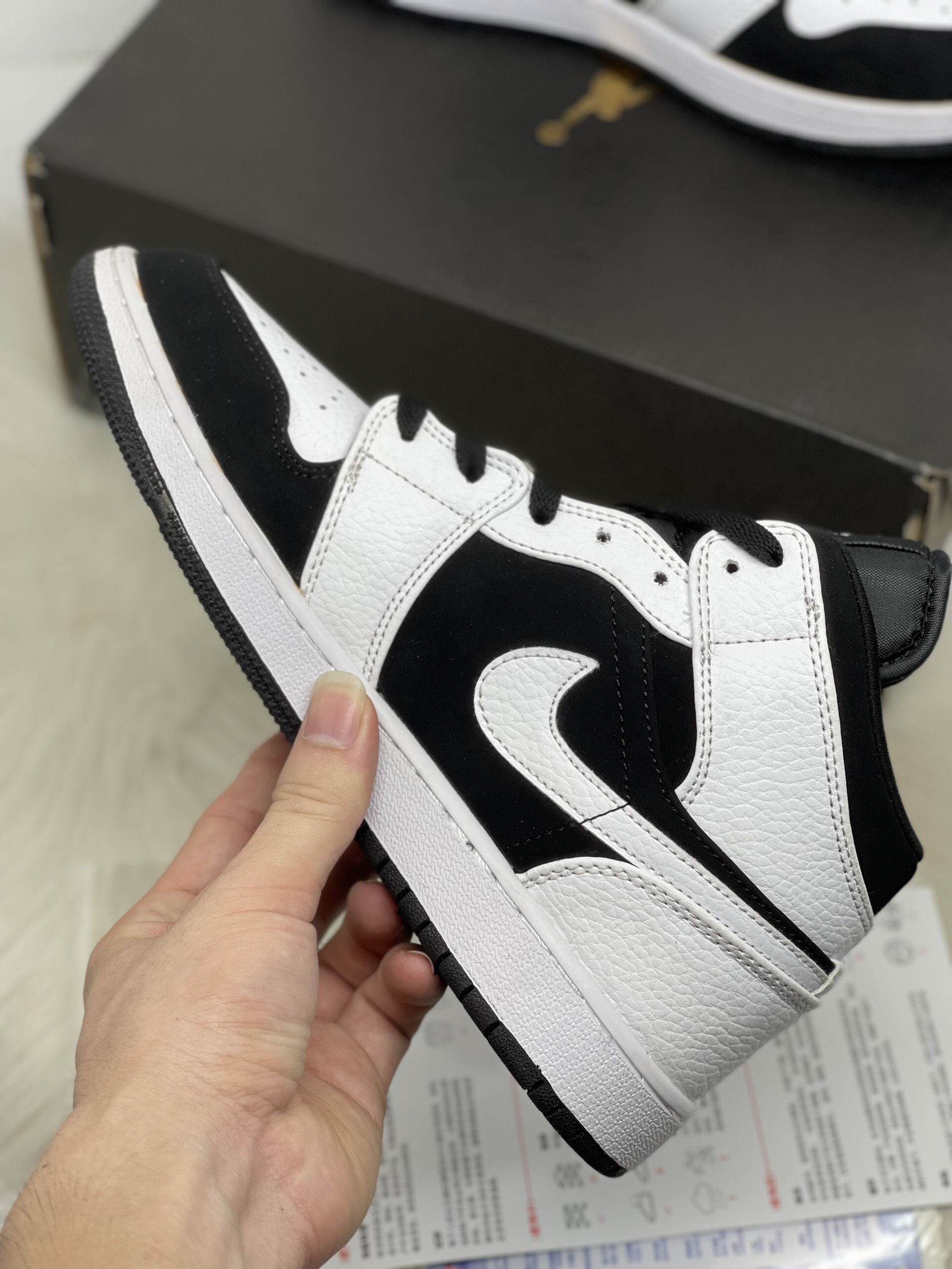 Giày jordan panda Trắng Đen cổ cao,Giày Sneaker Nam Nữ PDTD083
