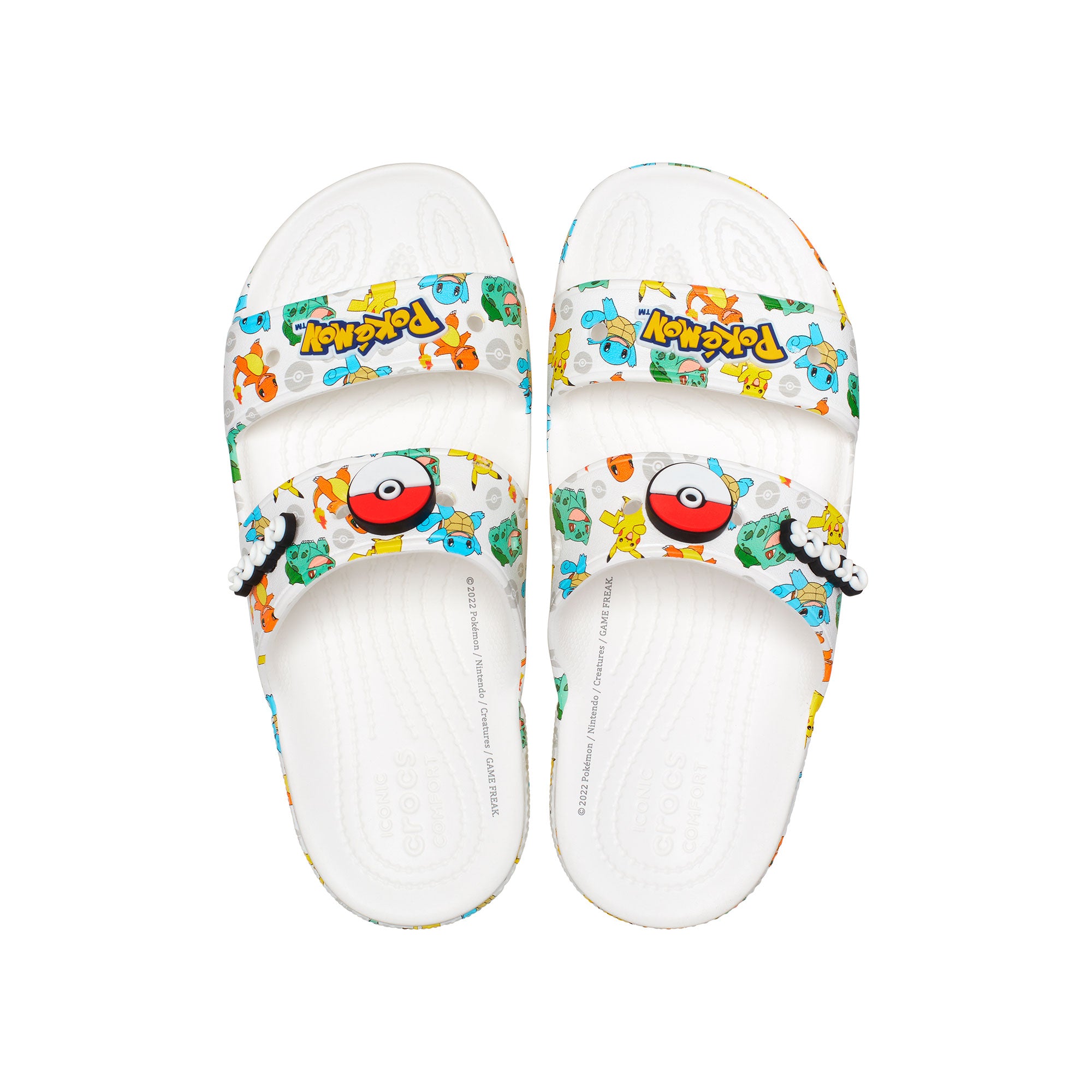 Dép Xăng Đan Unisex Crocs Pokemon Classic - White