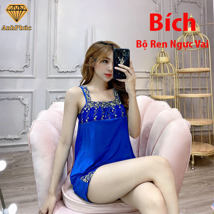 [HCM]Bộ đồ ngủ vải thun lạnh mặc mát   Anh Phúc