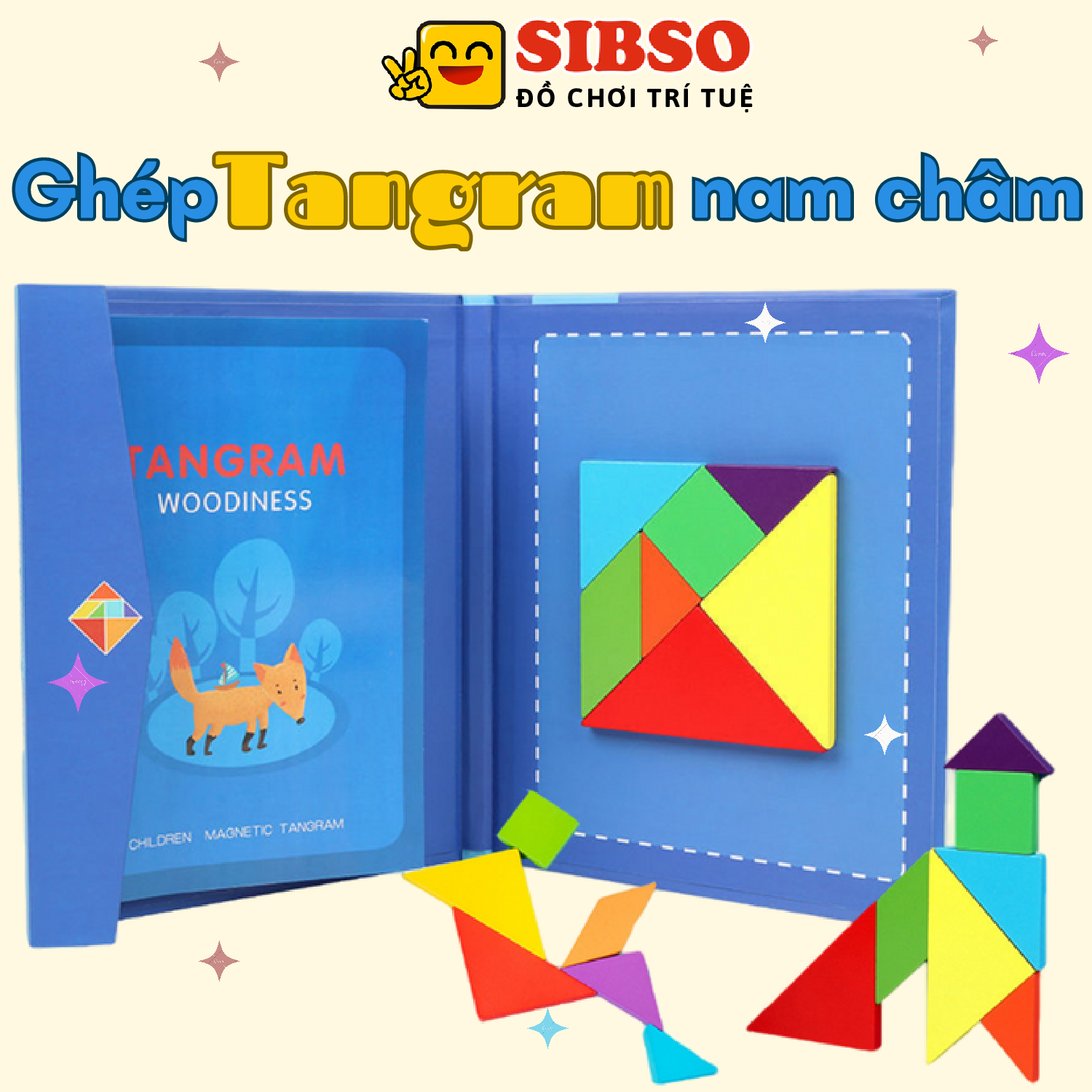 Ghép Tangram nam châm C014 - Đồ Chơi Trí Tuệ