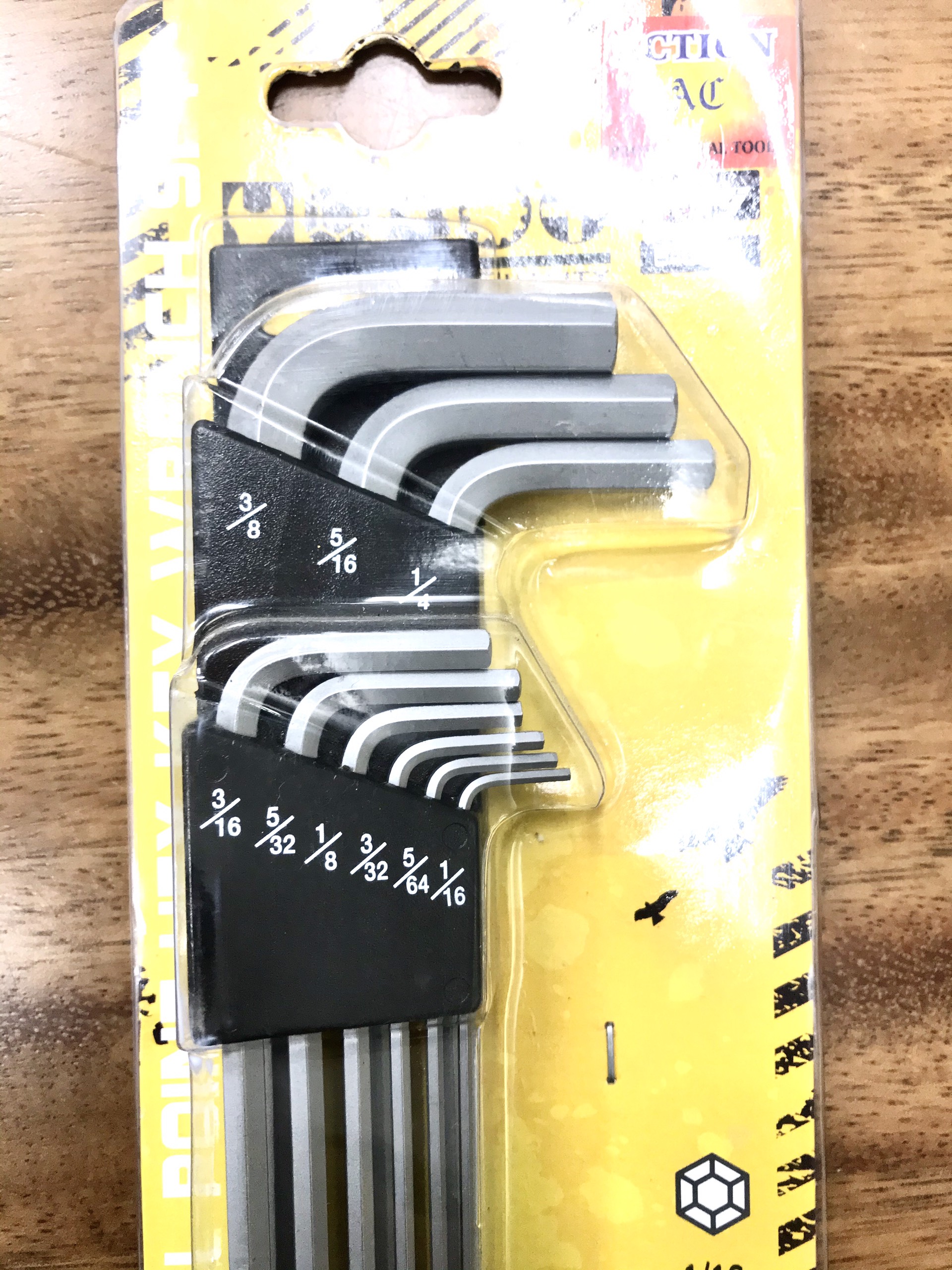 Bộ lục giác 9PCS hệ inch ACTION
