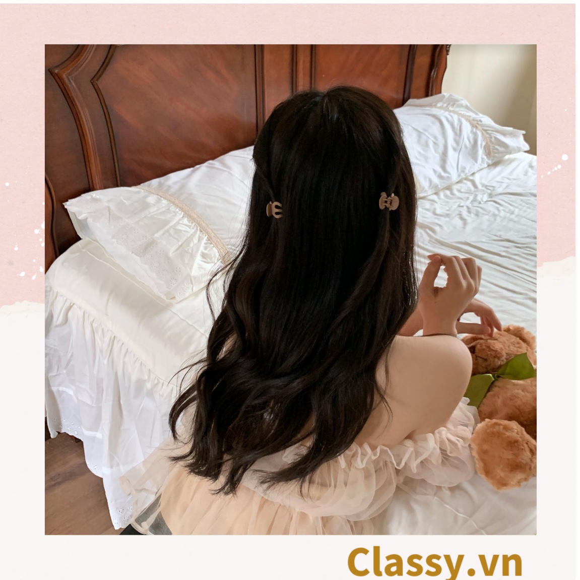 Classy Combo 10 kẹp càng cua, kẹp tóc nữ nhiều màu basic PK1628