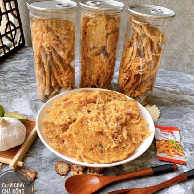 1 KG- Cơm cháy mắm hành lắc chà bông xù