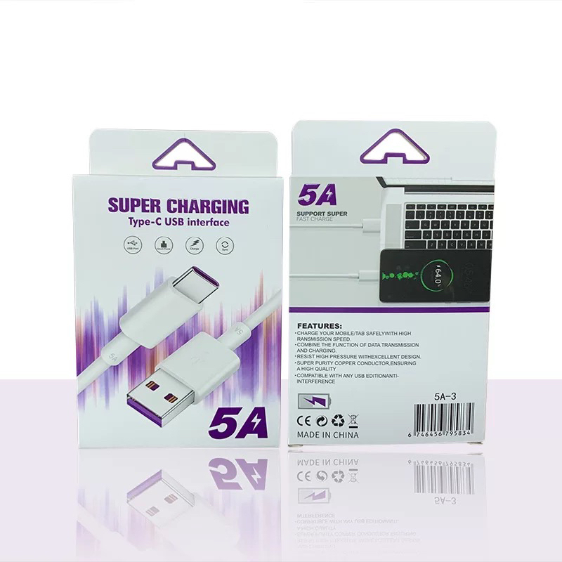 Cáp Sạc IPhone + Type-C 5A ( Siêu bền - Hỗ Trợ Sạc Nhanh )