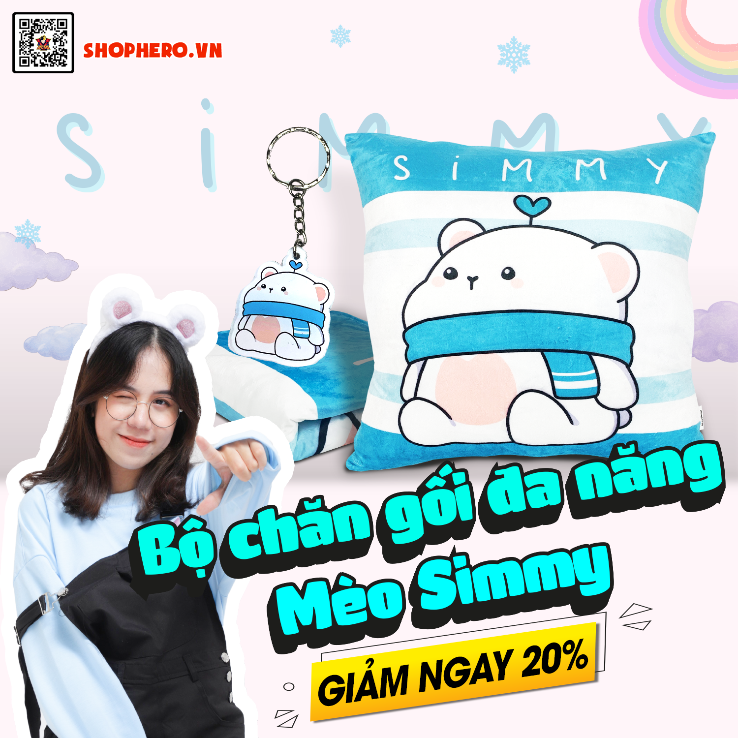 Bộ chăn gối Simmy Hero Team