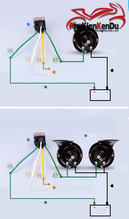RỜ LE CÒI XE 4 CHÂN 12V