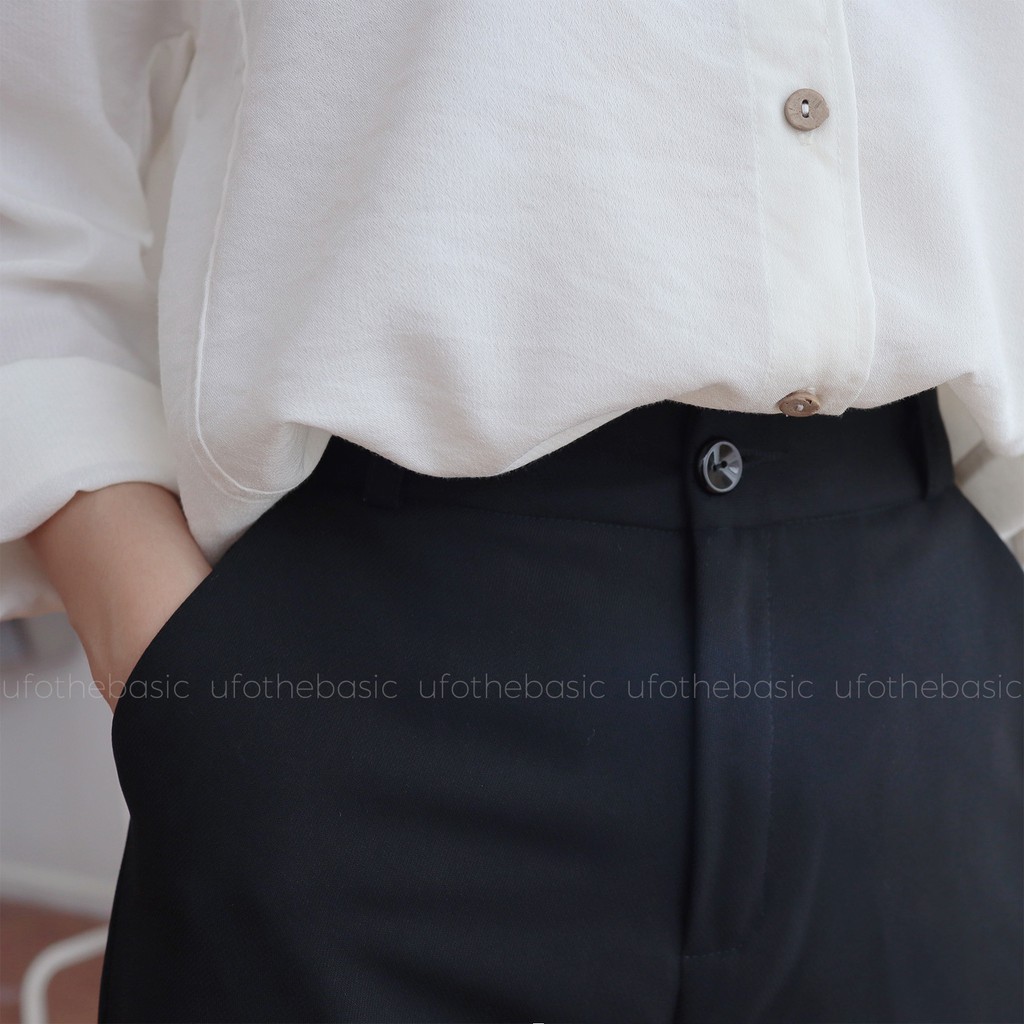 [Nhập LAZLOOK99 GIẢM 100K/500K] Quần ống rộng dáng suông lửng – Basic Trousers – ufo.thebasic