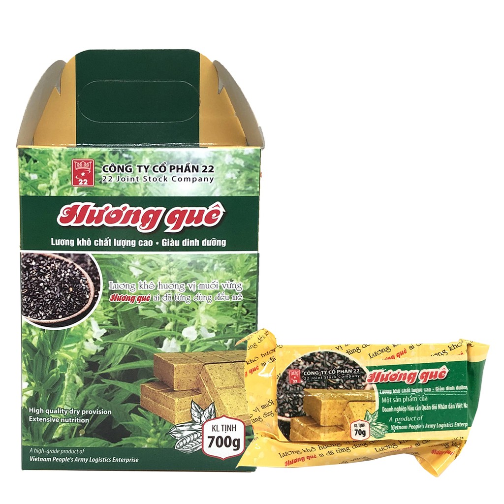 Lương khô hương quê - vị muối vừng - công ty 22 - 700ghộp