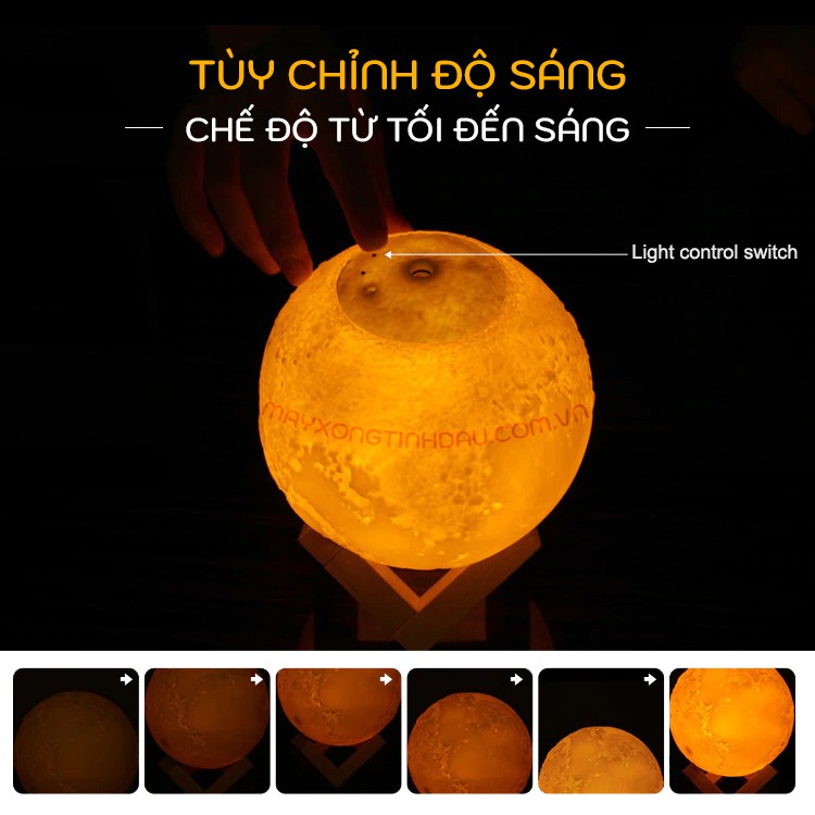 [HCM]Máy xông tinh dầu mặt trăng 3D
