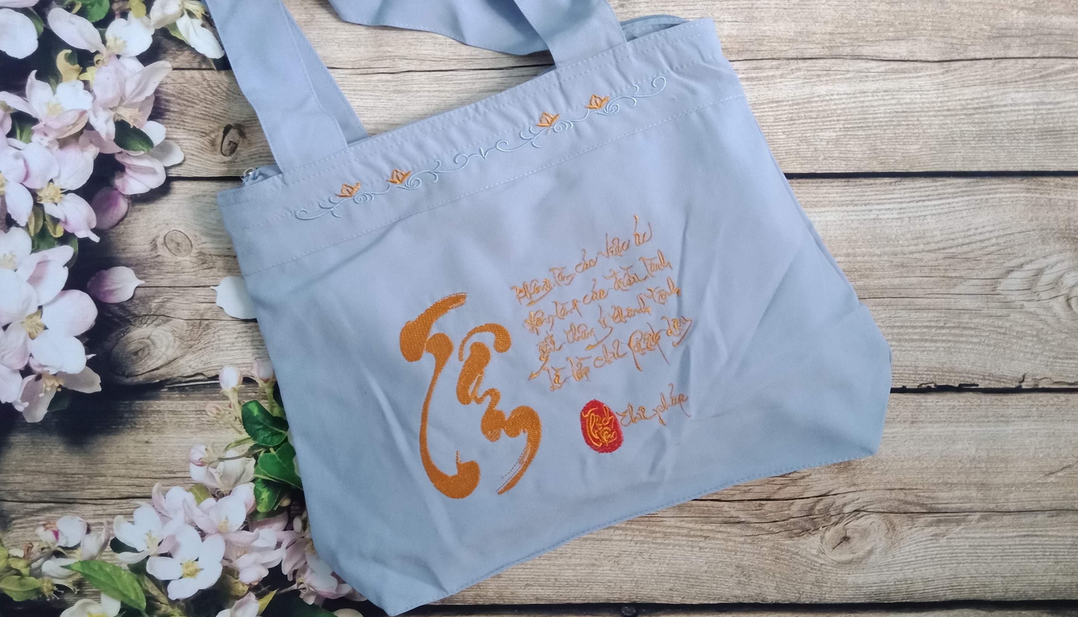 [HCM]TÚI ĐI CHÙA CHỮ THƯ PHÁP