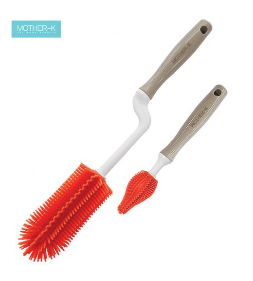 BỘ CHỔI CỌ SILICONE MOTHER-K HÀN QUỐC (ĐỎ)