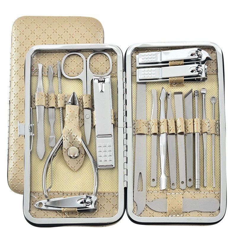 Bộ Bấm Móng Tay 19 Món Thép Cao Cấp Không Rỉ