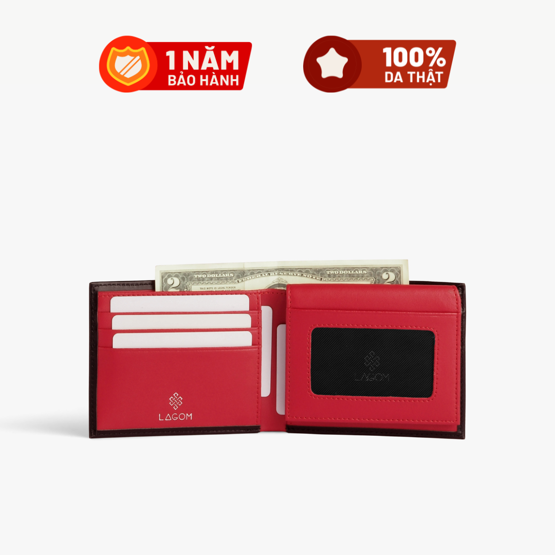 Ví Nam Da Thật LAGOM Compact Wallet phối màu