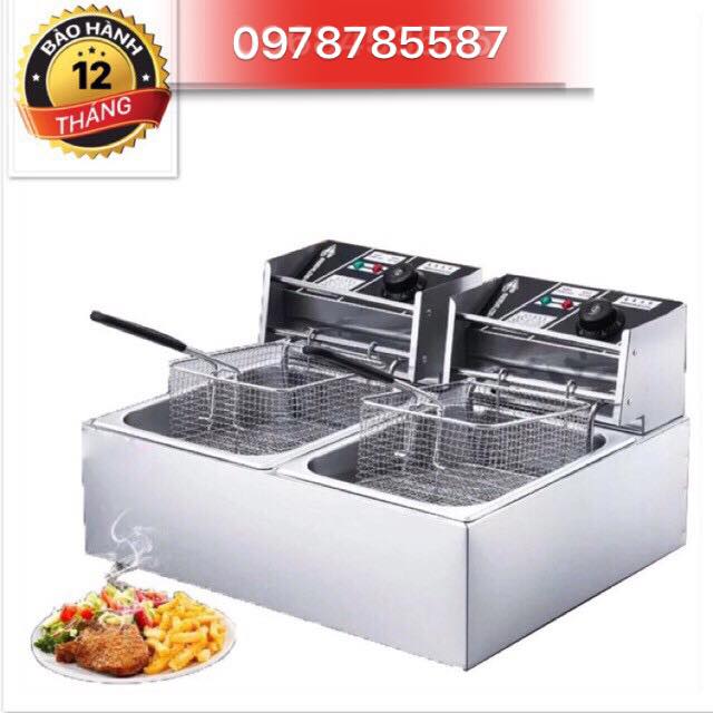 Bếp chiên nhúng điện đôi 2 hoc
