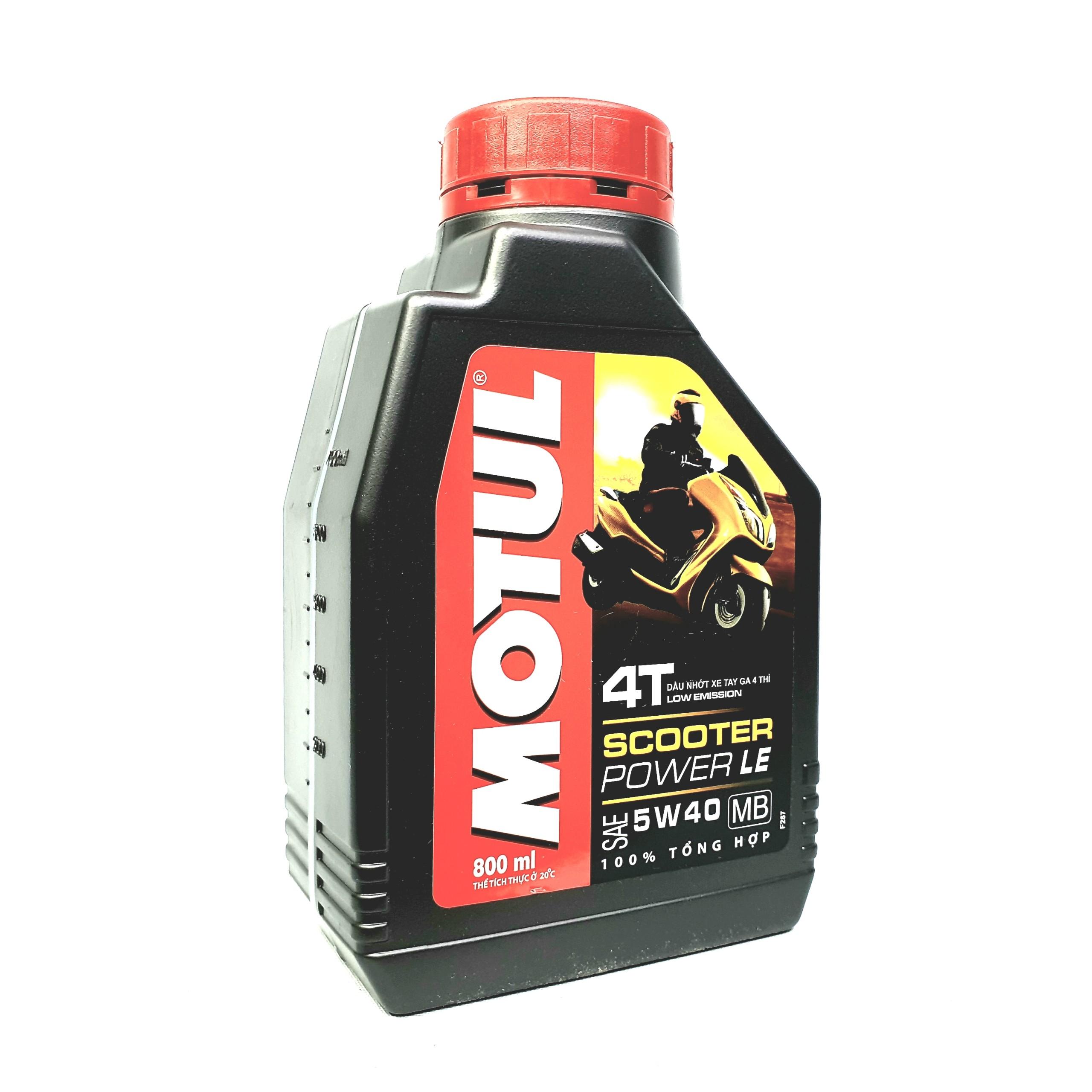 Nhớt cao cấp dành cho xe tay ga đời mới Motul Scooter Power LE 5W40 800ml