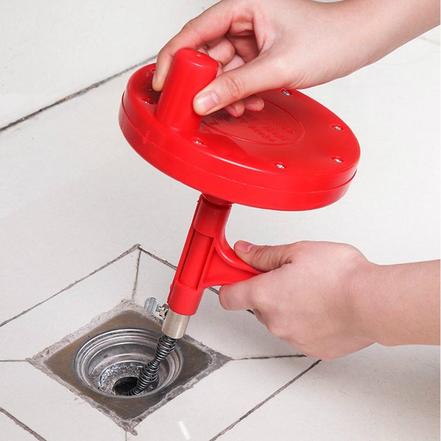 Thông tắc bồn cầu, dụng cụ thông cống, thông tắc ống nước, dây thông tắc cống lò xo - Dụng Cụ Thông Cống Chuyên Nghiệp dài 5m Đầu Lò Xo