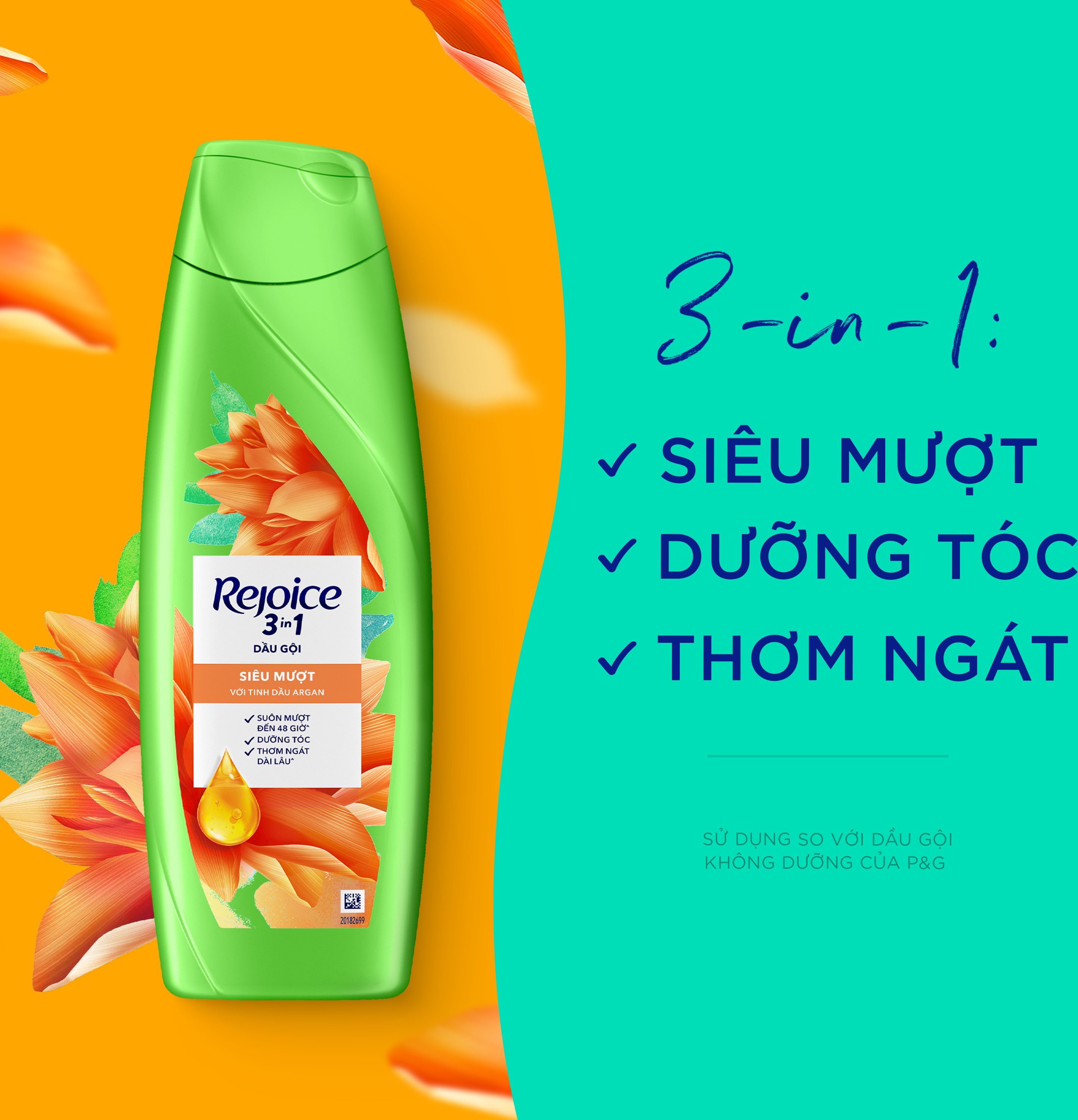 Dầu Gội Siêu Mượt Rejoice 650Gr
