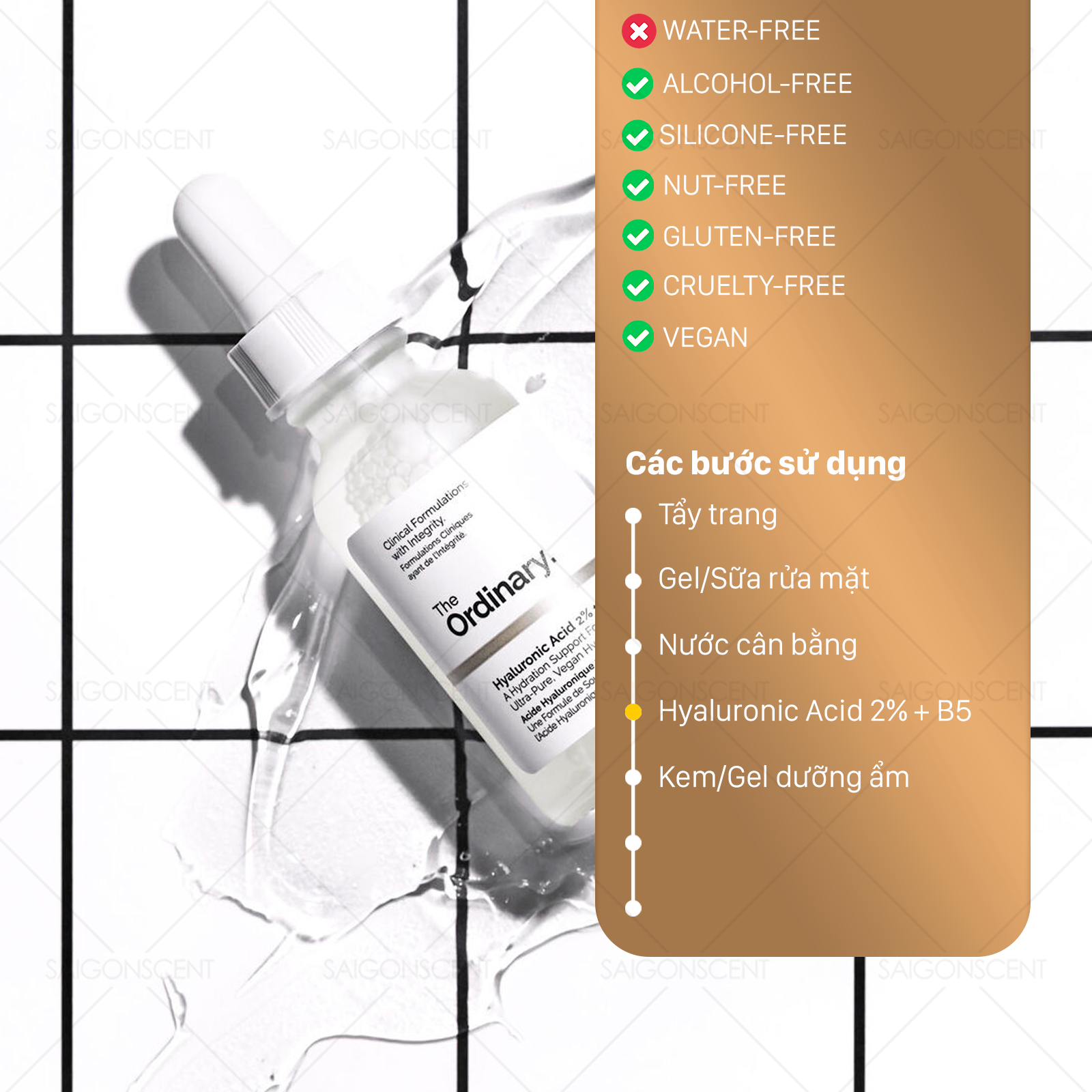 Tinh chất The Ordinary Hyaluronic Acid 2% + B5 ( 30mL )