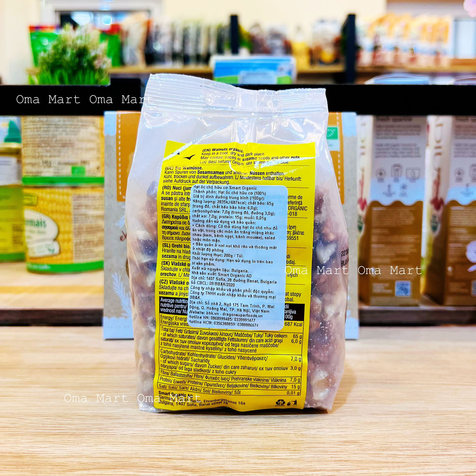 Óc chó hữu cơ Smart Organic 200g