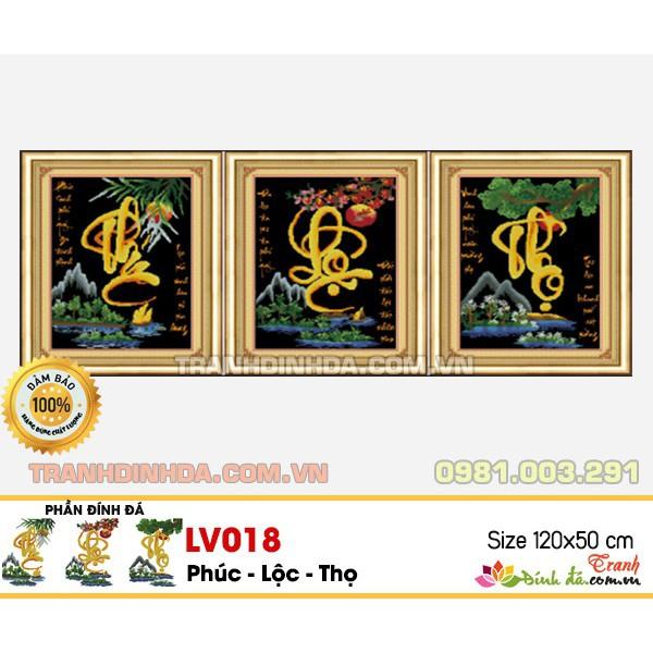 Tranh đính đá phúc lộc thọ lv018