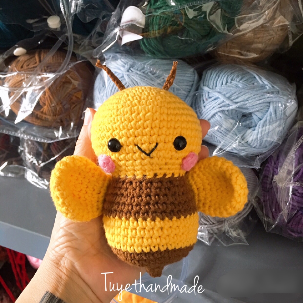 [ Ảnh thật ] Thú len móc nhồi bông. Đom đóm jack handmade