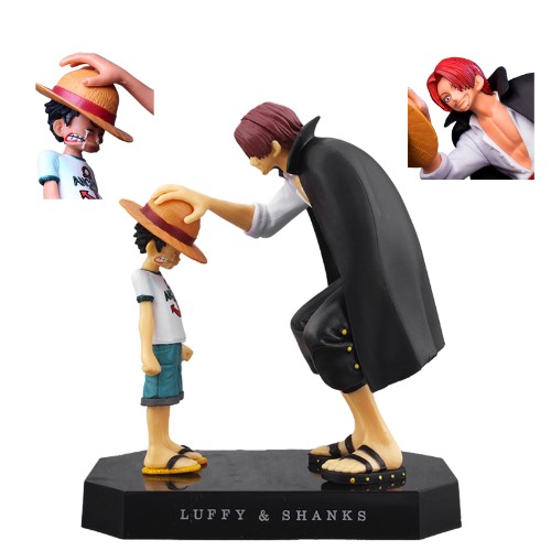 Mô hình Luffy và Shanks tóc đỏ - One Piece - No Box
