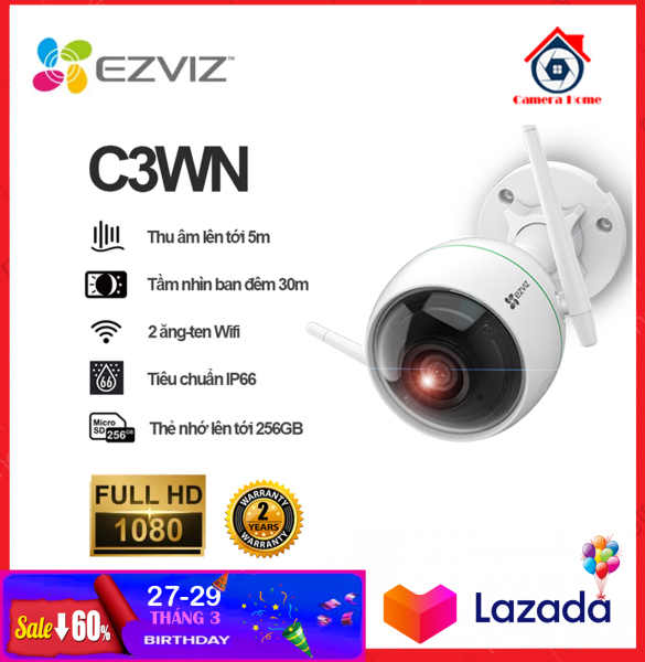 [NHÀ PHÂN PHỐI] Camera IP Wifi Ezviz CS-CV310 A0-1C2WFR C3WN 2.0MP 1080P – Camera giám sát an ninh không dây – Camera Home