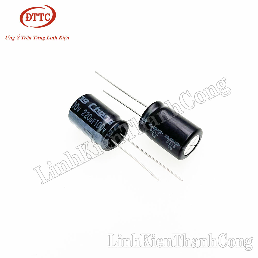 Tụ Hóa 220uF 100V (13x21mm)