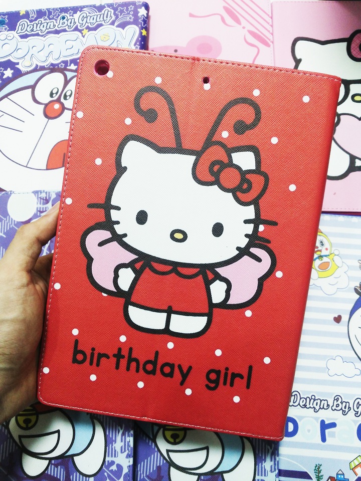 [HCM]Bao da iPad 2 iPad 3 iPad 4 Doraemon Kitty lưng dẻo silicone