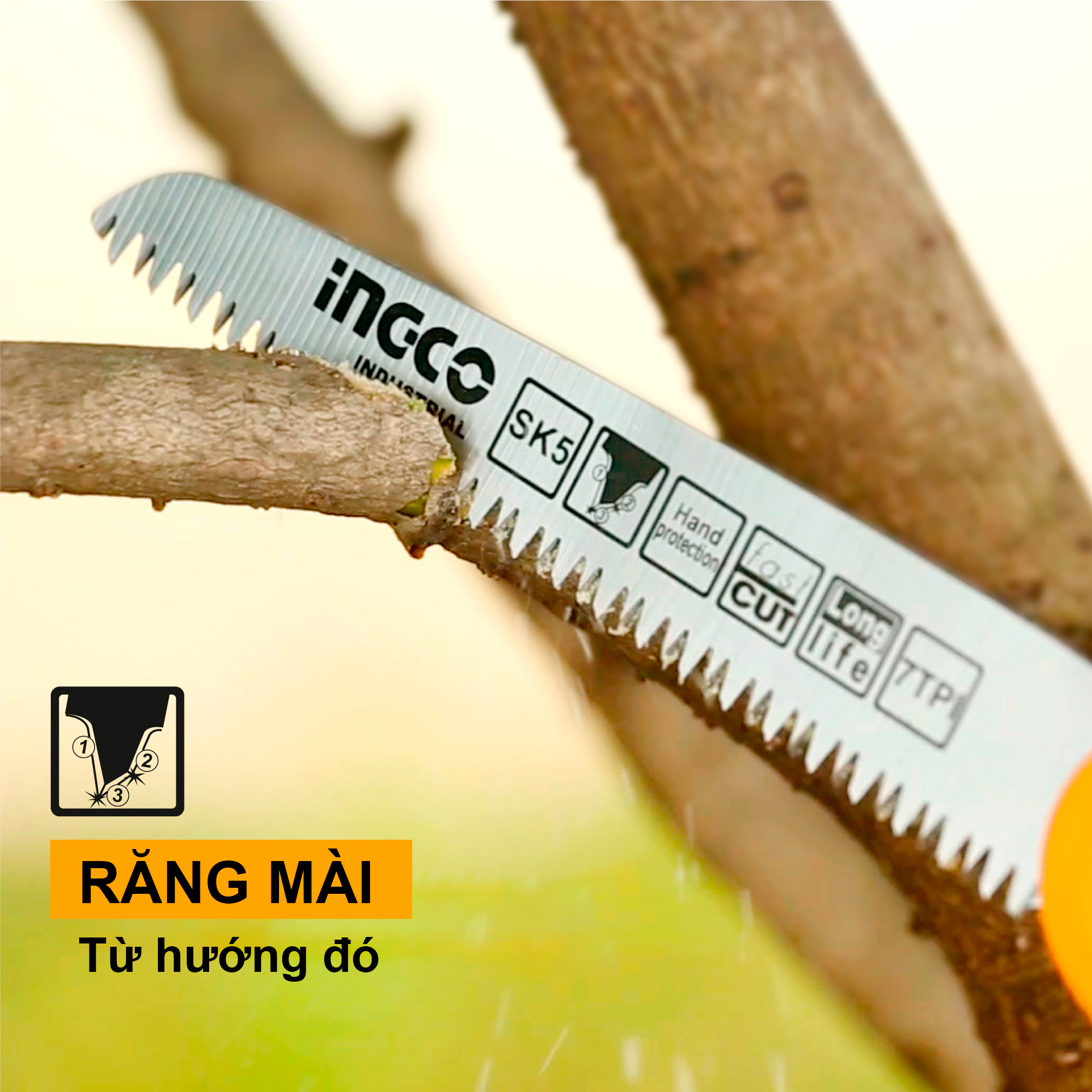 Cưa tay dạng xếp INGCO HFSW1808