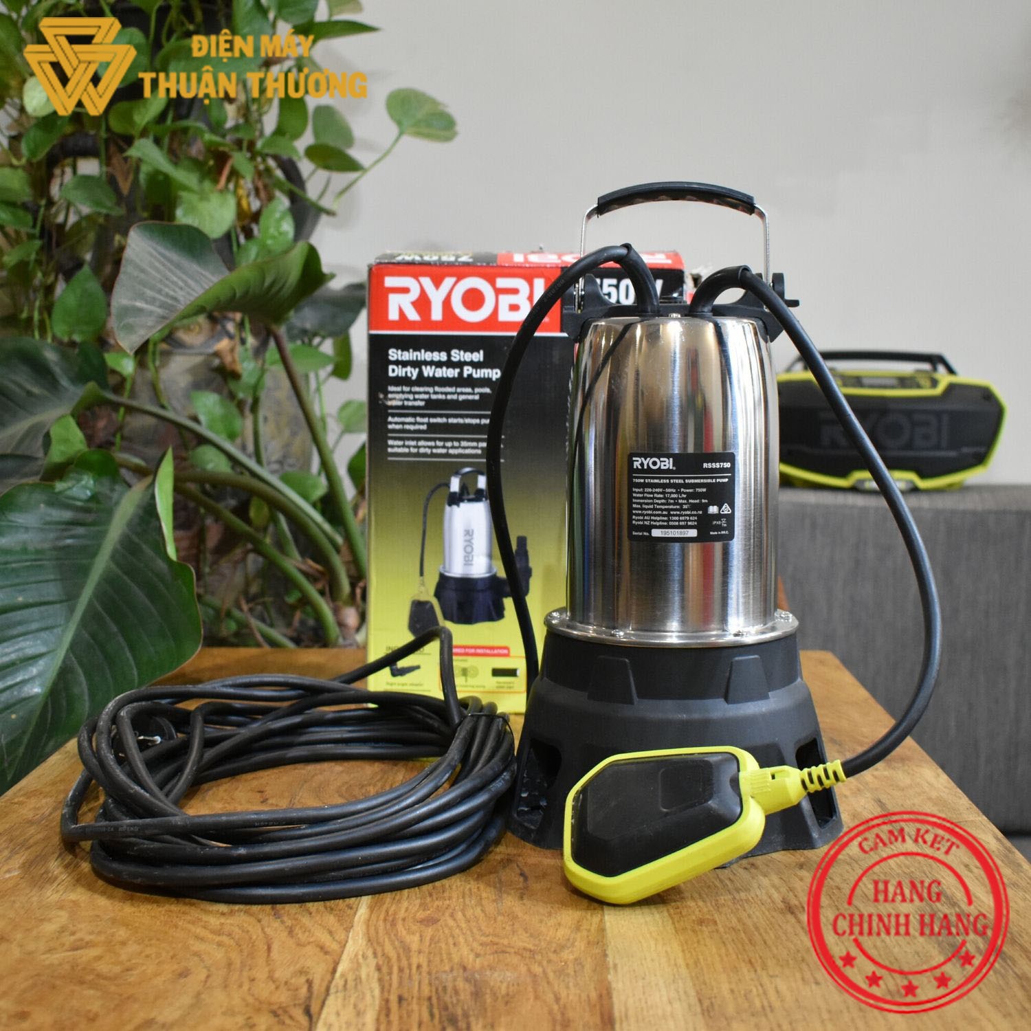Máy Bơm Chìm Nước Thải 750W Ryobi RSSS750